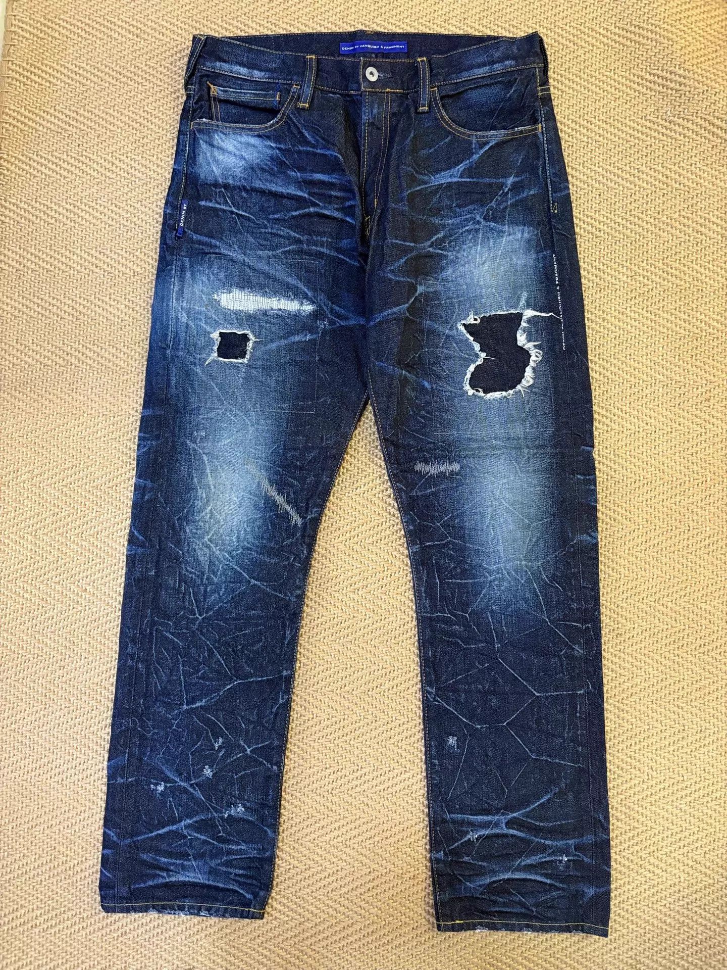 Vanquish VANQUISH & FRAGMENT JEANS Relaxed Punched Mud W36 Near New Size US 36 / EU 52 - 1 Thumbnail
