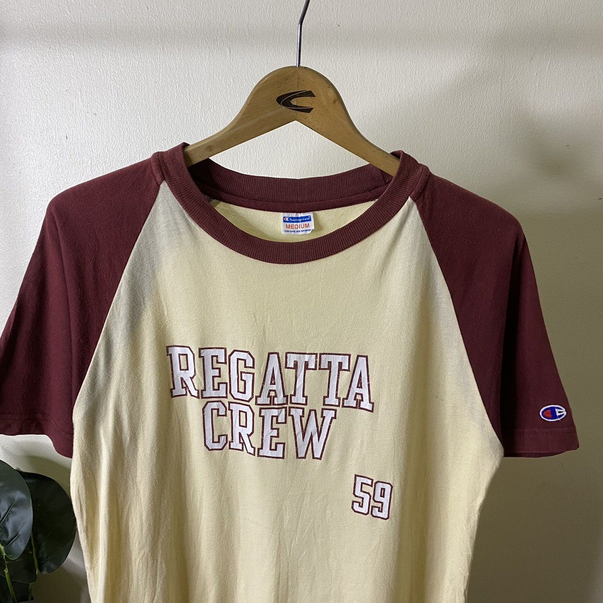 Champion Vintage 1990s Champion x Regatta Crew Raglan Tee Size US M / EU 48-50 / 2 - 2 Thumbnail