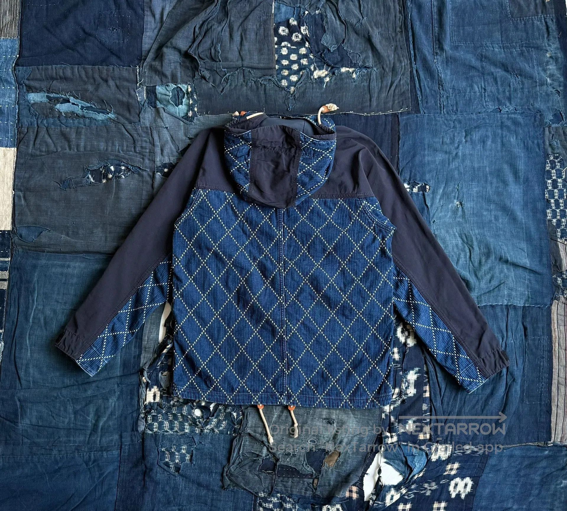 Studio D'Artisan Studio D'Artisan Indigo Sashiko Trench Jacket. Size US M / EU 48-50 / 2 - 3 Thumbnail