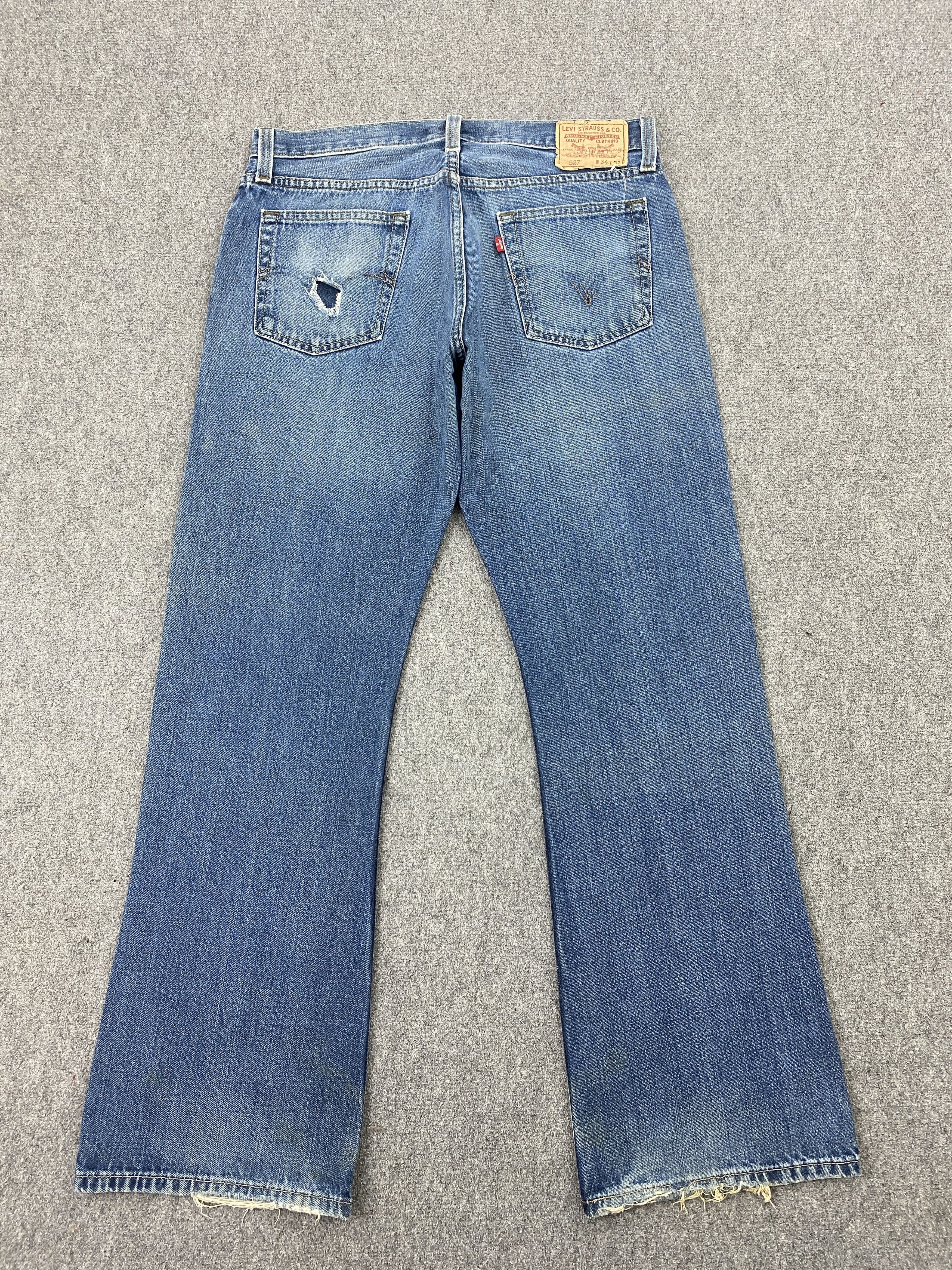 Levi's × Vintage Faded Blue Vintage Levi's 527 Bootcut Jeans Size US 35 - 3 Thumbnail