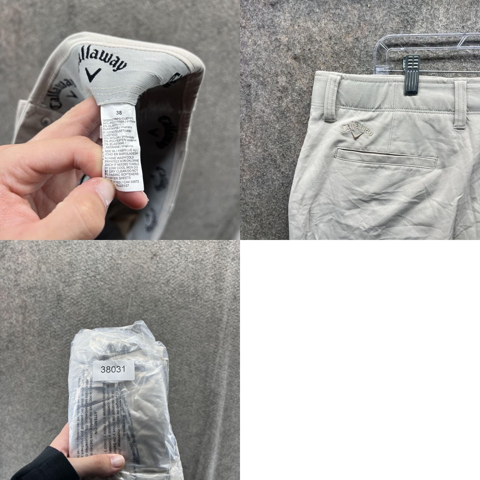 Callaway Callaway Shorts Mens 38 Beige Chino Golf Stretch Performance Flat Front Size US 38 / EU 54 - 8 Thumbnail