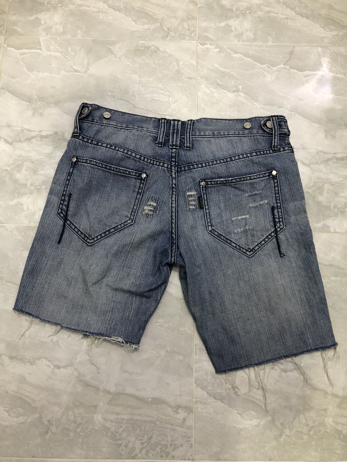 Japanese Brand Of The Neige Style Distressed Denim Shorts Size US 32 / EU 48 - 9 Thumbnail