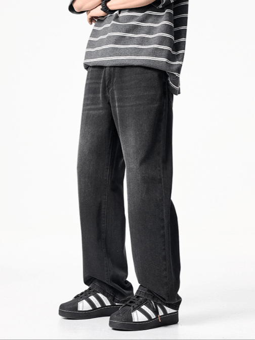 Japanese Brand × Jean High street washed black men's straight jeans Size US 32 / EU 48 - 2 Thumbnail
