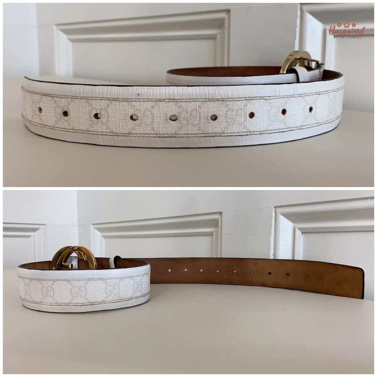 Gucci GUCCI GG Plus Coated Canvas Leather Interlocking G Belt Size 28 - 8 Thumbnail