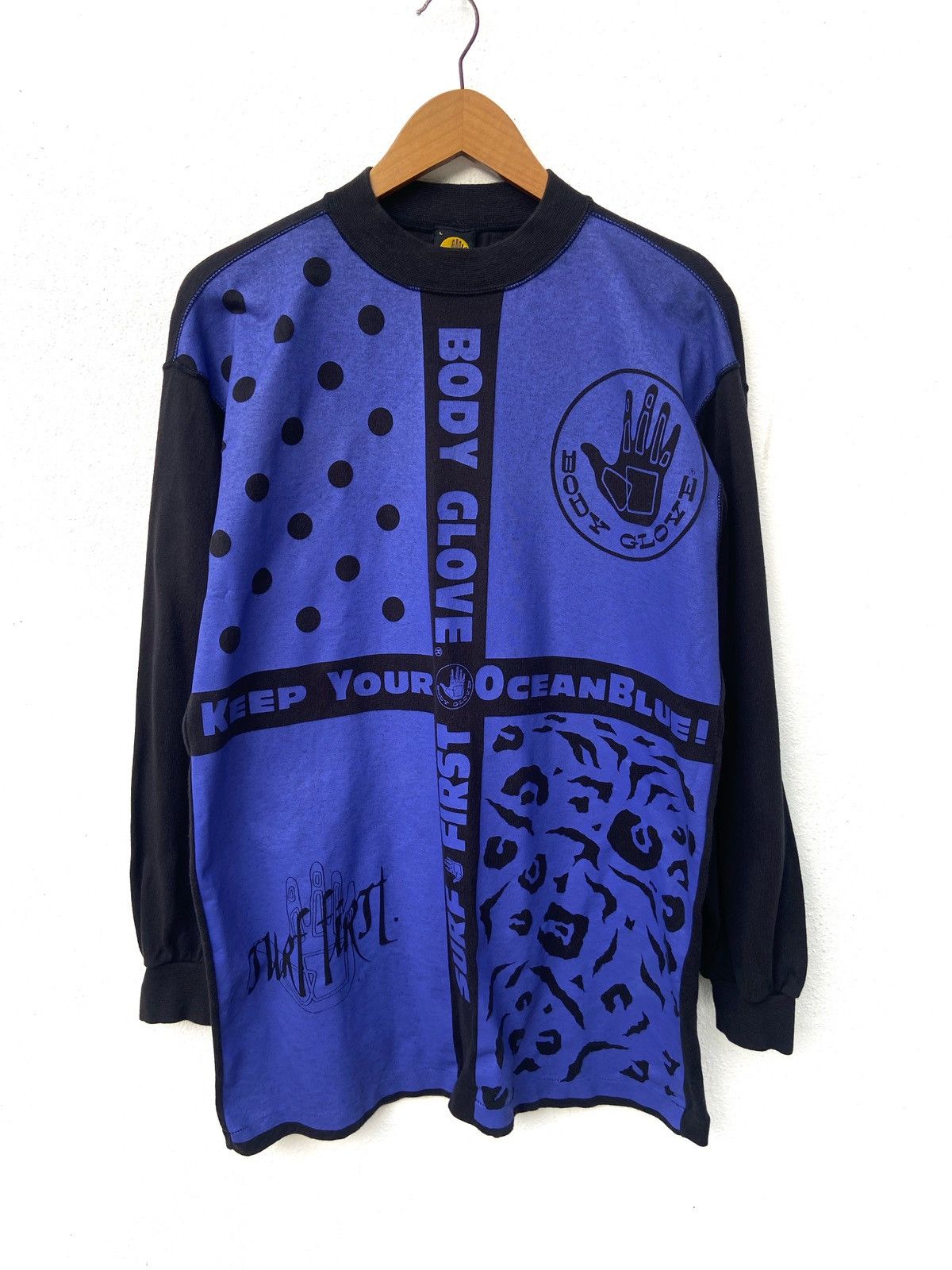 Body Glove 🔥 Vtg 80s Body Glove t shirt long sleeve surf design Size US L / EU 52-54 / 3 - 2 Thumbnail
