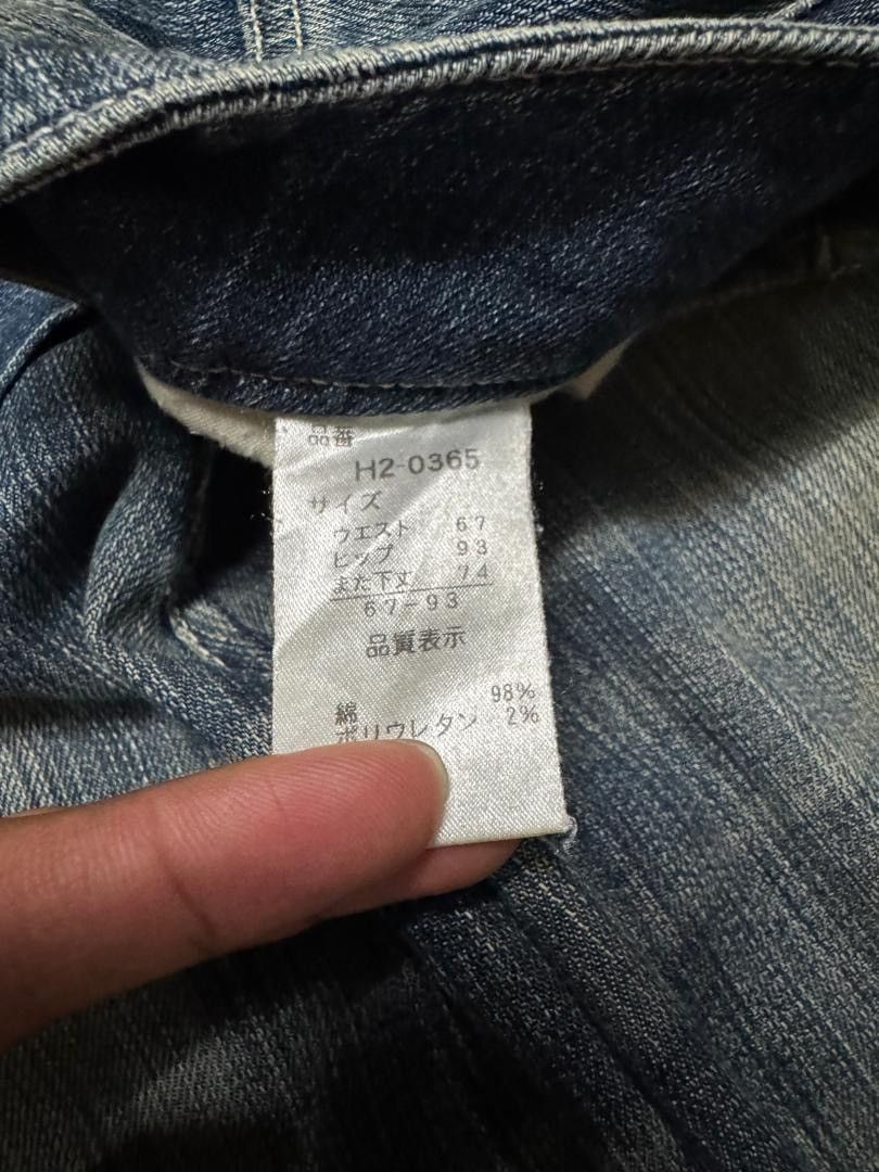 Japanese Brand INSANE 90s Japanese Theoria Bell Bottom Rusty Distress Hard Size US 30 / EU 46 - 12 Thumbnail