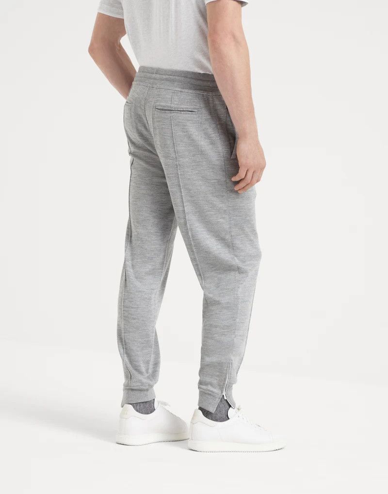 Brunello Cucinelli o1w1db10125 Cashmere Pant in Grey Size US 30 / EU 46 - 2 Thumbnail