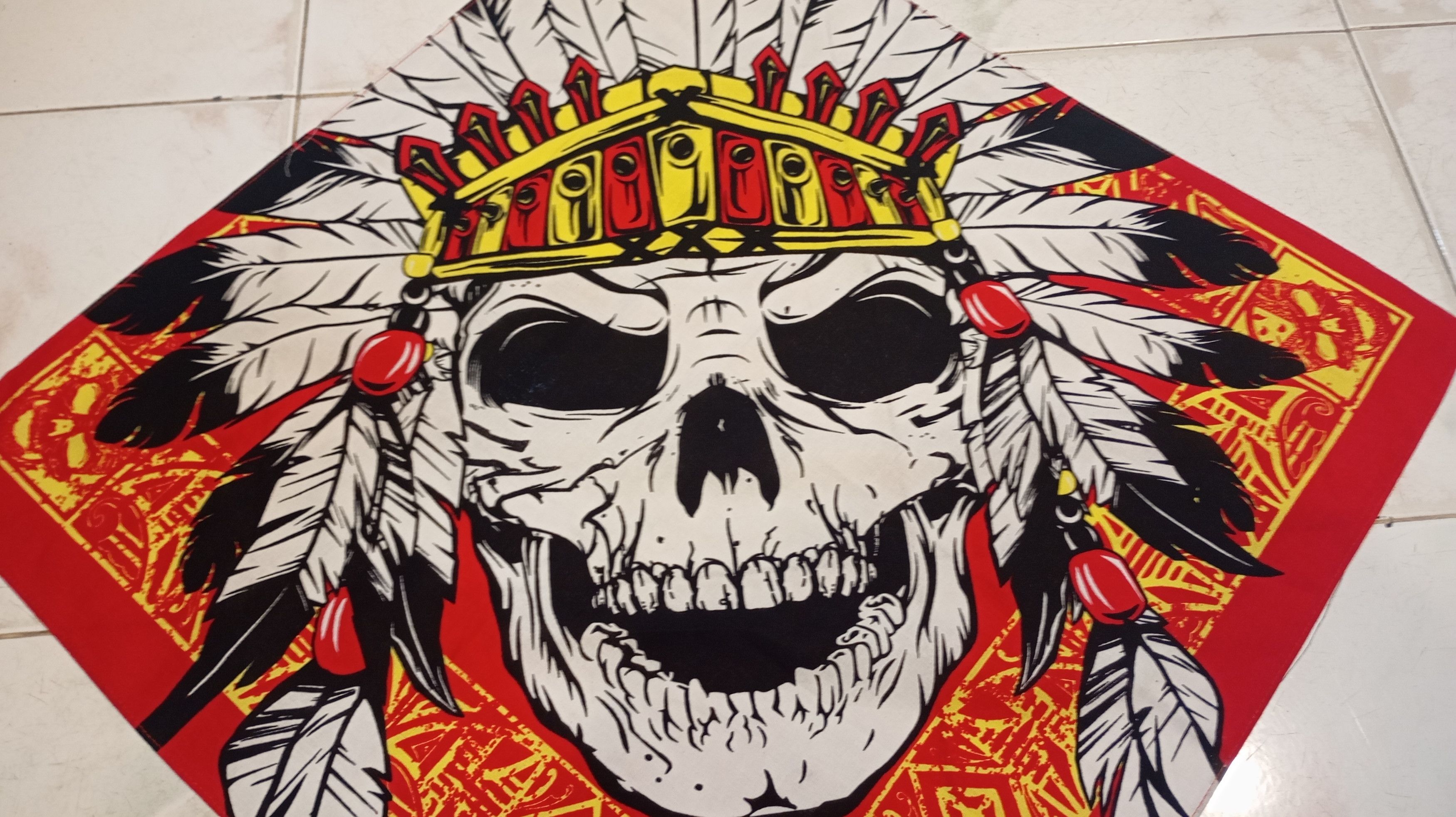 Band Tees Skulls Bandana Handkerchief Size ONE SIZE - 4 Thumbnail