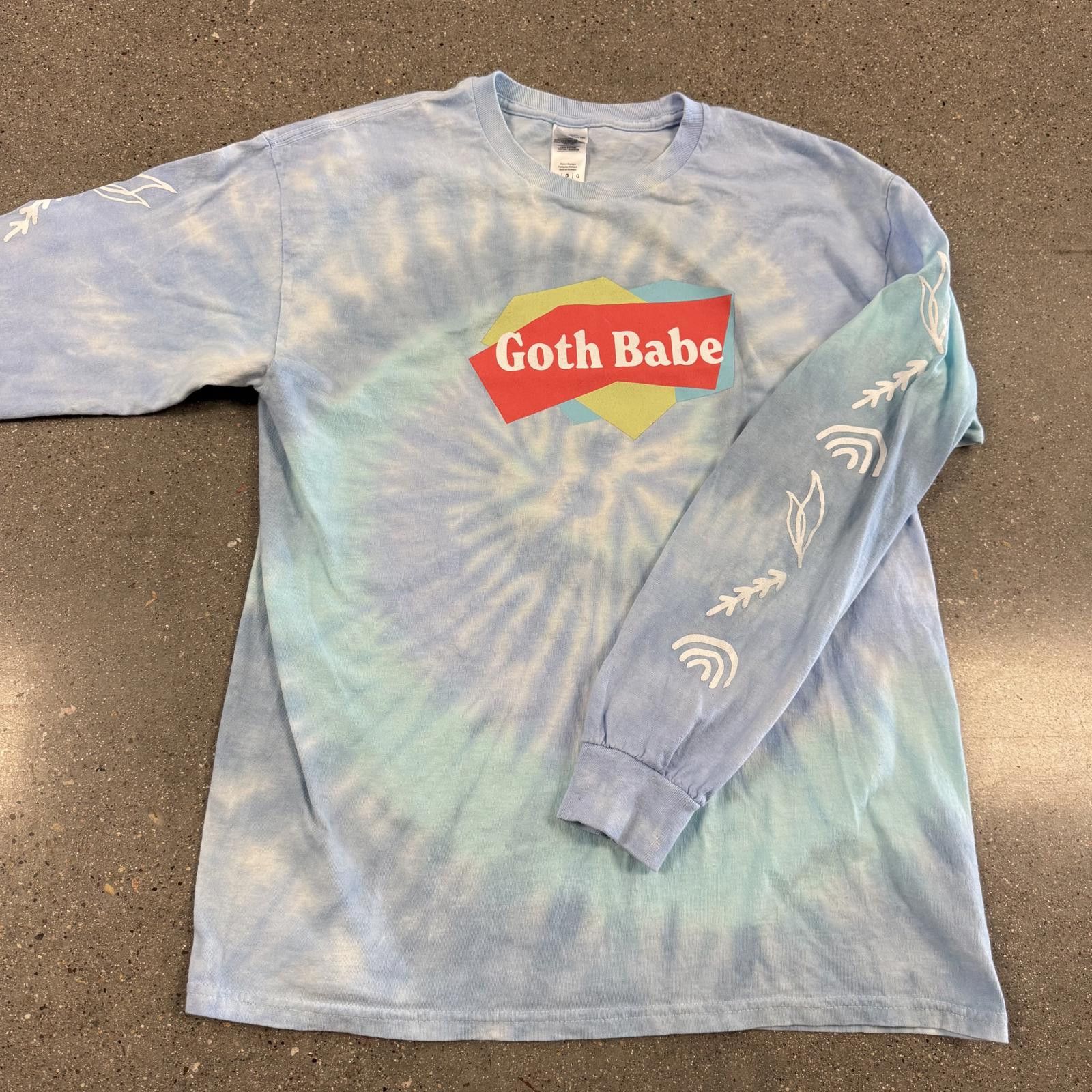 Designer Deadstock Goth Babe Tie-Dye Long Sleeve Band T-Shirt Sz L Size US L / EU 52-54 / 3 - 1 Thumbnail