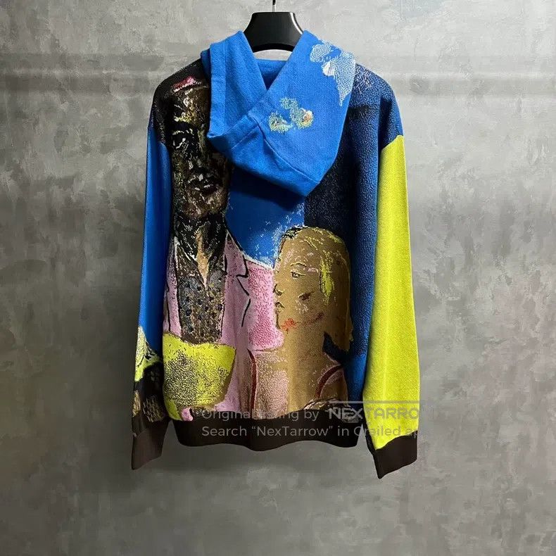 Louis Vuitton Louis Vuitton Blue figure print hooded pullover sweatshirt Size US L / EU 52-54 / 3 - 5 Thumbnail