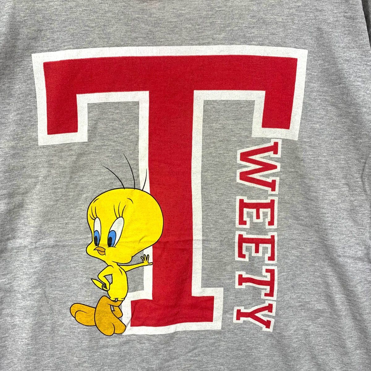 Warner Bros Vintage LOONEY TUNES TWEETY Y2K Raglan Tee Shirt Top Size XXL / US 16-18 / IT 52-54 - 3 Thumbnail