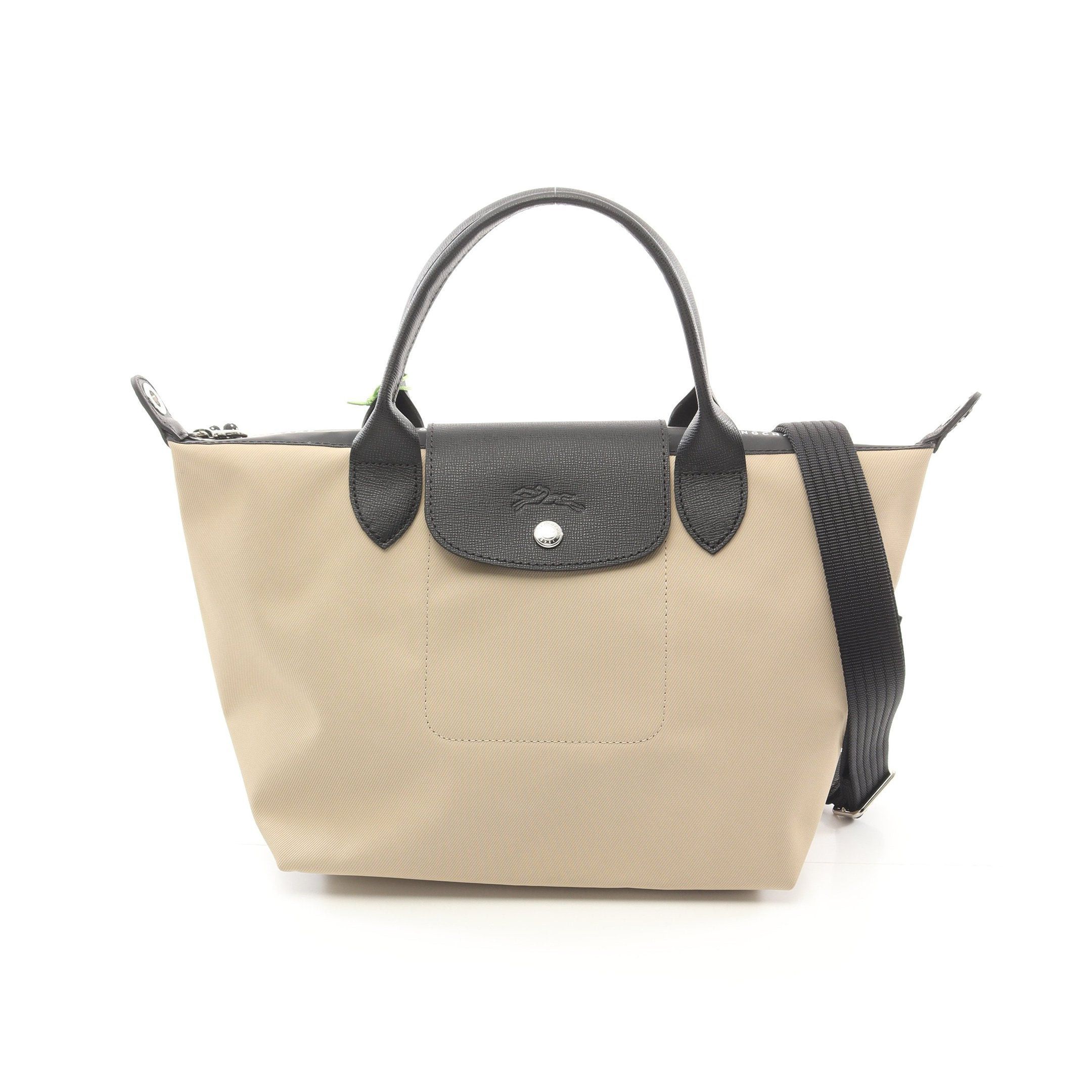 Longchamp Longchamp Le Preage Energy S Handbag Tote Bag Nylon Leather Beige Black Size ONE SIZE - 1 Thumbnail