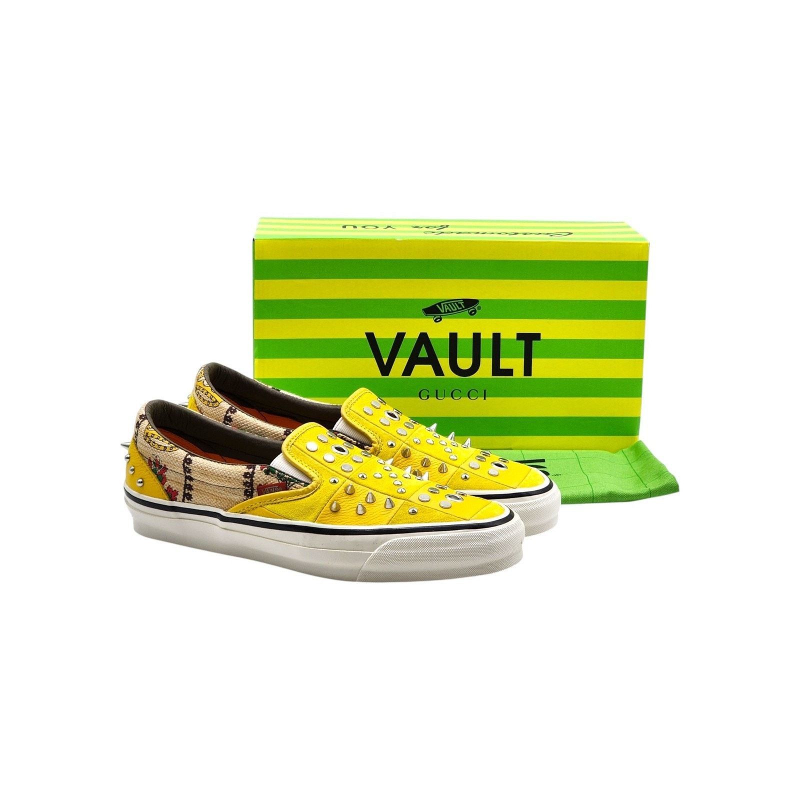 Gucci Vault OG Classic Checkered Studded Slip-On Sneakers US 10 Size US 10 / EU 43 - 2 Thumbnail