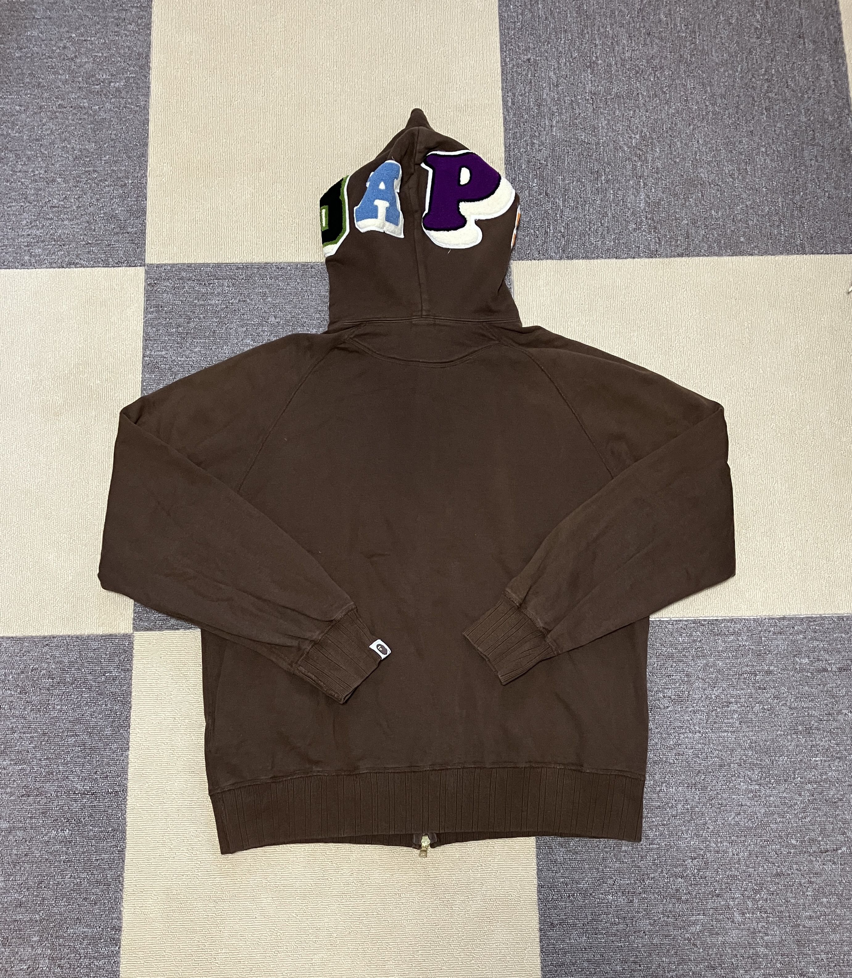 Bape OG Bape Brown Multi Patch Full Zip Hoodie Size US L / EU 52-54 / 3 - 2 Thumbnail
