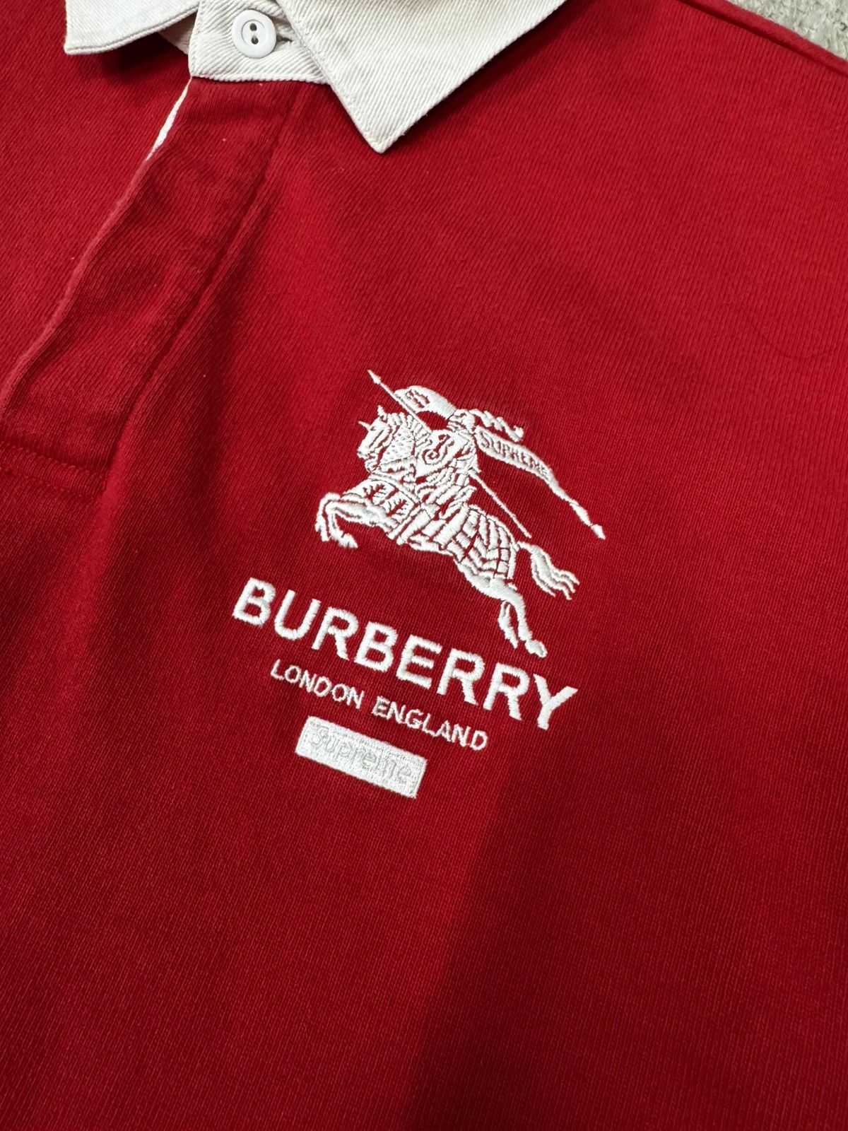 Burberry × Supreme Supreme x Burberry Rugby Polo Button Up Shirt Size US M / EU 48-50 / 2 - 2 Thumbnail