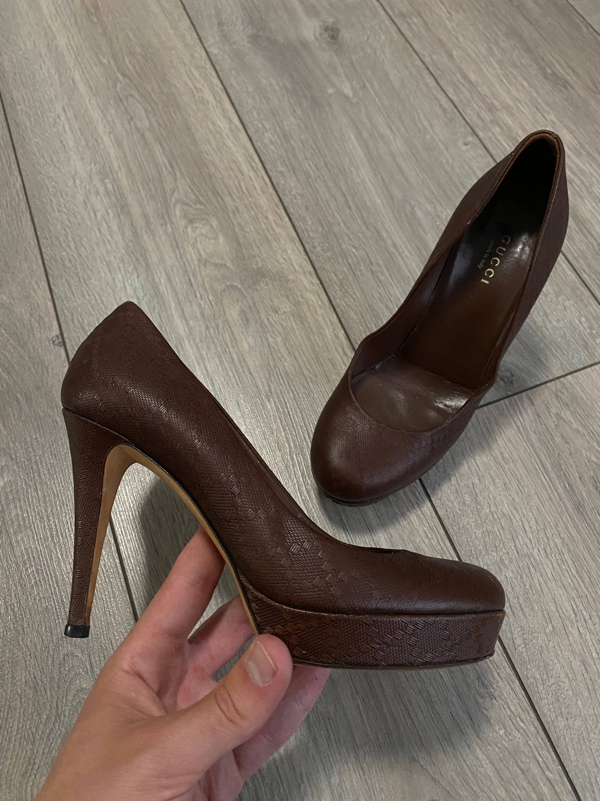 Gucci Gucci By Tom Ford Monogram Platform Pumps Heels Leather Size US 6 / IT 36 - 2 Thumbnail
