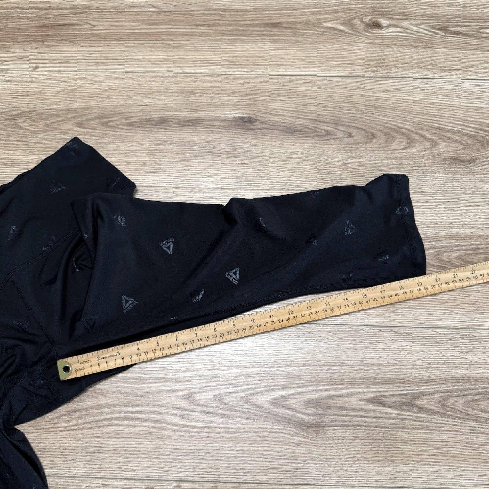 Reebok VINTAGE Reebok Yoga Leggings Women's Large Black Capri Workout Pants Size 36" / US 14 / IT 50 - 5 Thumbnail