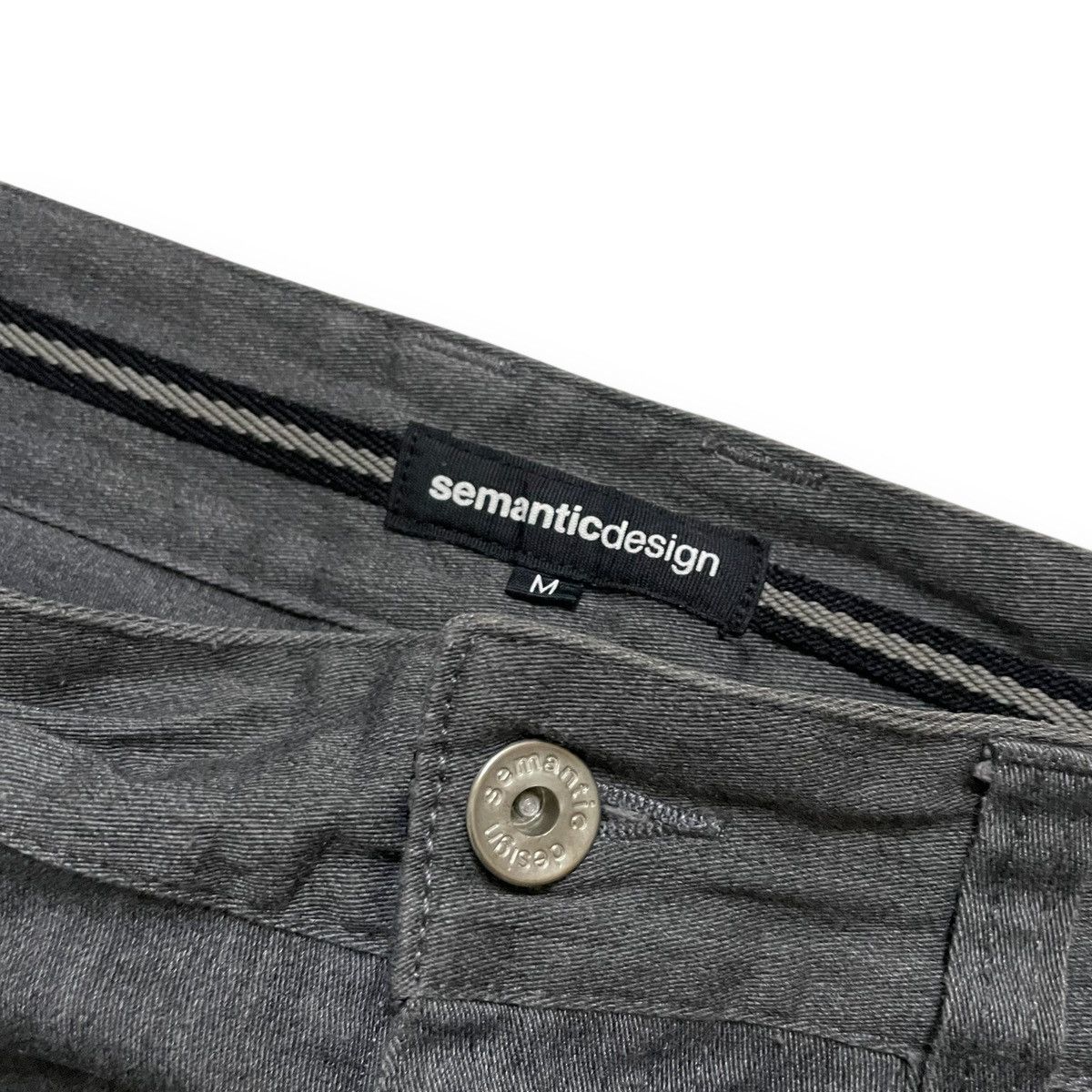semanticdesign ORIGINAL DESIGNER SEMANTICS SLACK COTTON BUCKLE BACK (31×42 Size US 31 - 4 Thumbnail