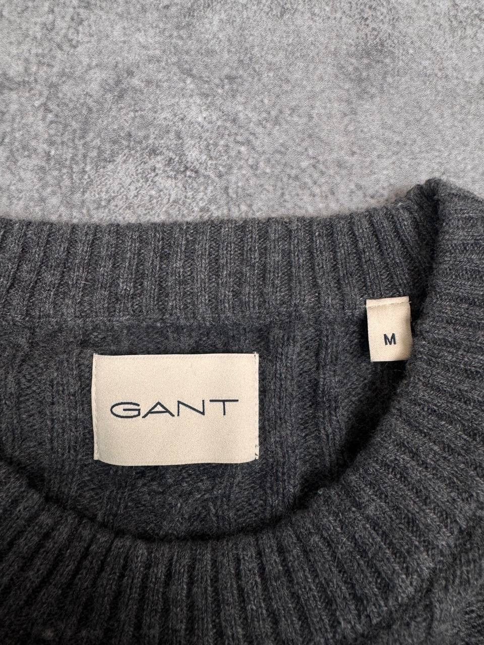 Gant GANT Men's Grey Cable Knit Sweater Size M Size US M / EU 48-50 / 2 - 3 Thumbnail