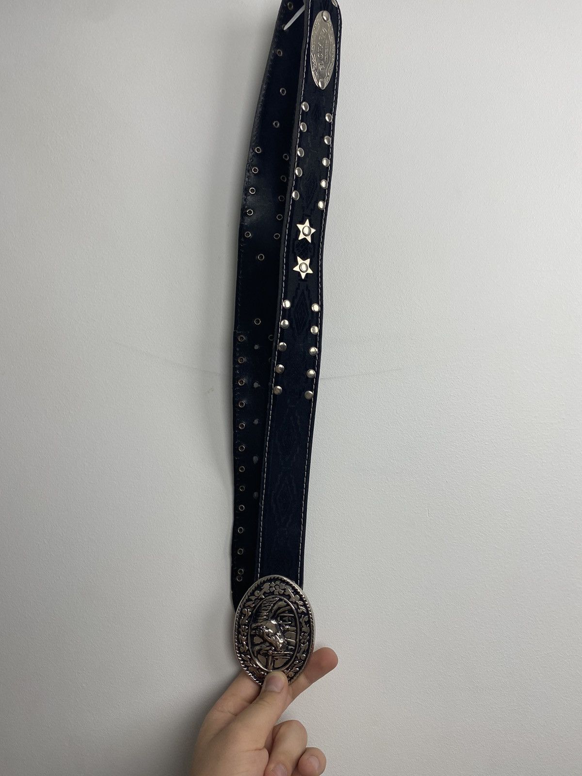 Cowboy Equipment Vintage Belt 80s Avan Garde Texas Cowboy Size 32 - 5 Thumbnail