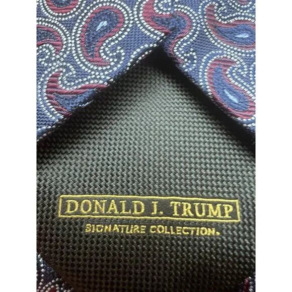 Donald Trump Donald Trump Signature Collection Neck Tie Silk Blue Paisley Size ONE SIZE - 2 Thumbnail