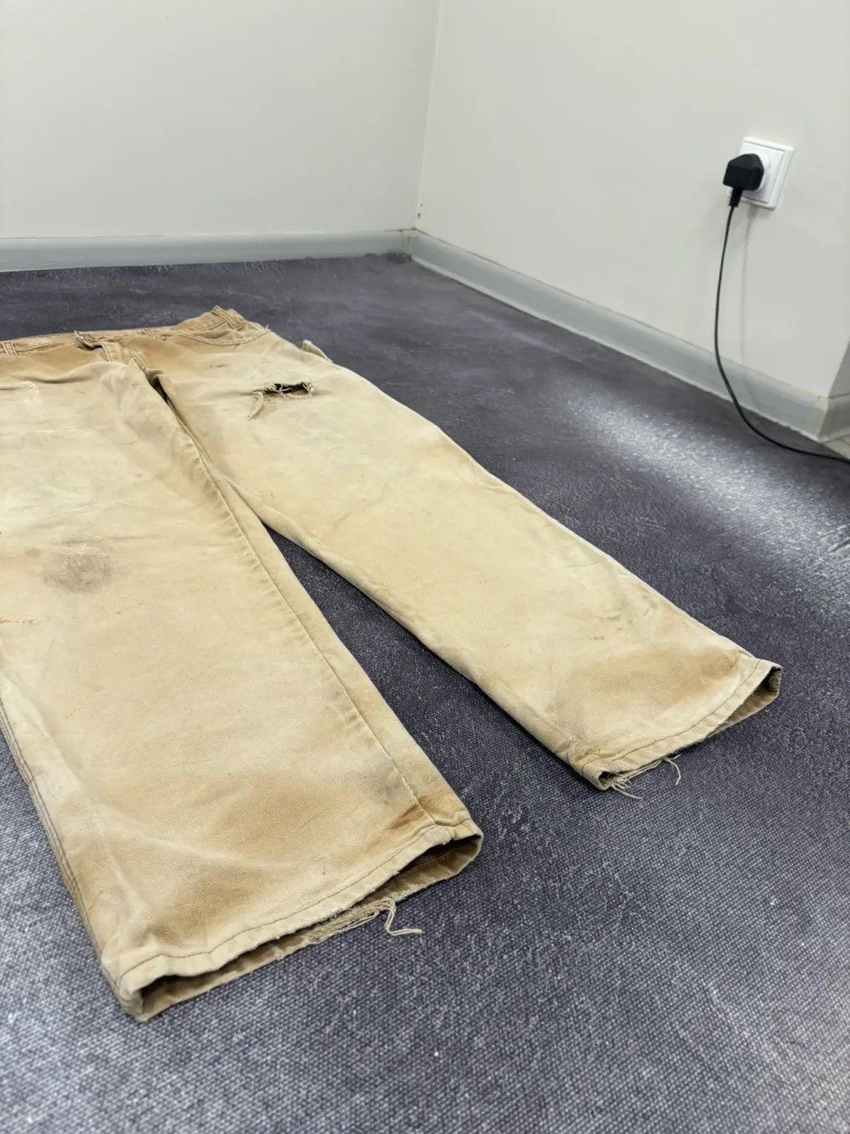 Dickies × Vintage Vintage Dickies Faded Mustard Work Hype Baggy Pants Size US 36 / EU 52 - 8 Thumbnail