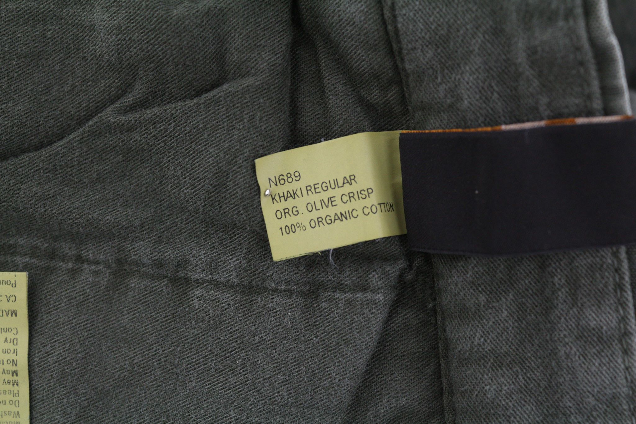 Nudie Jeans KHAKI REGULAR W30/L34 Organic Olive Crisp Trousers 82661 Size US 30 / EU 46 - 7 Thumbnail