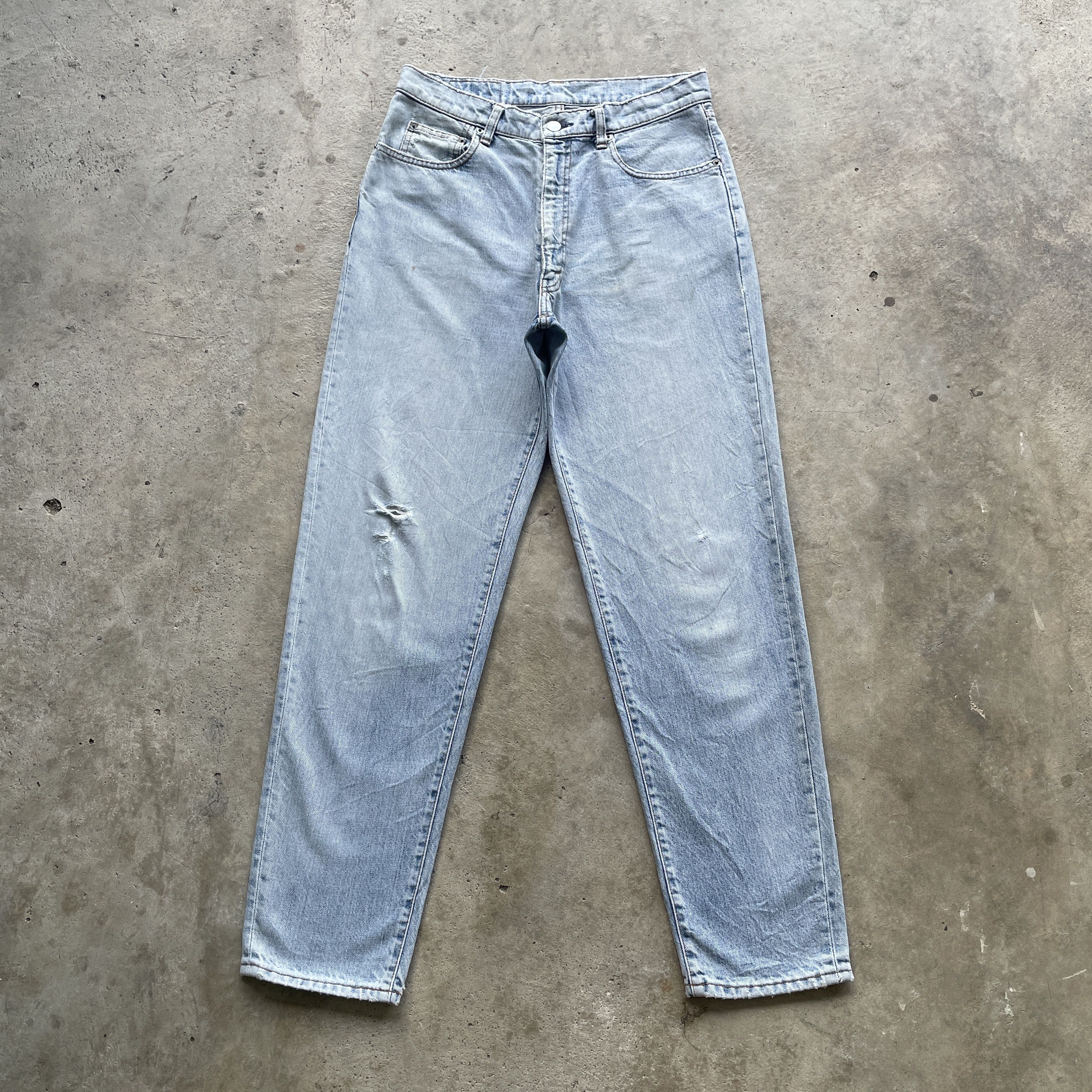 Japanese Brand W31 VINTAGE JAPANESE WASH DENIM FADED DISTRESSED JEANS PANTS Size US 31 - 2 Thumbnail