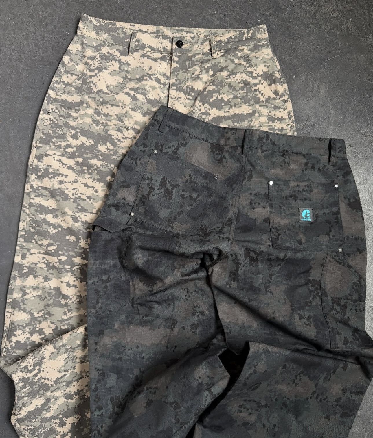 Other Bootleg Black Digital Camo Double Knee Pants Size US 36 / EU 52 - 6 Thumbnail
