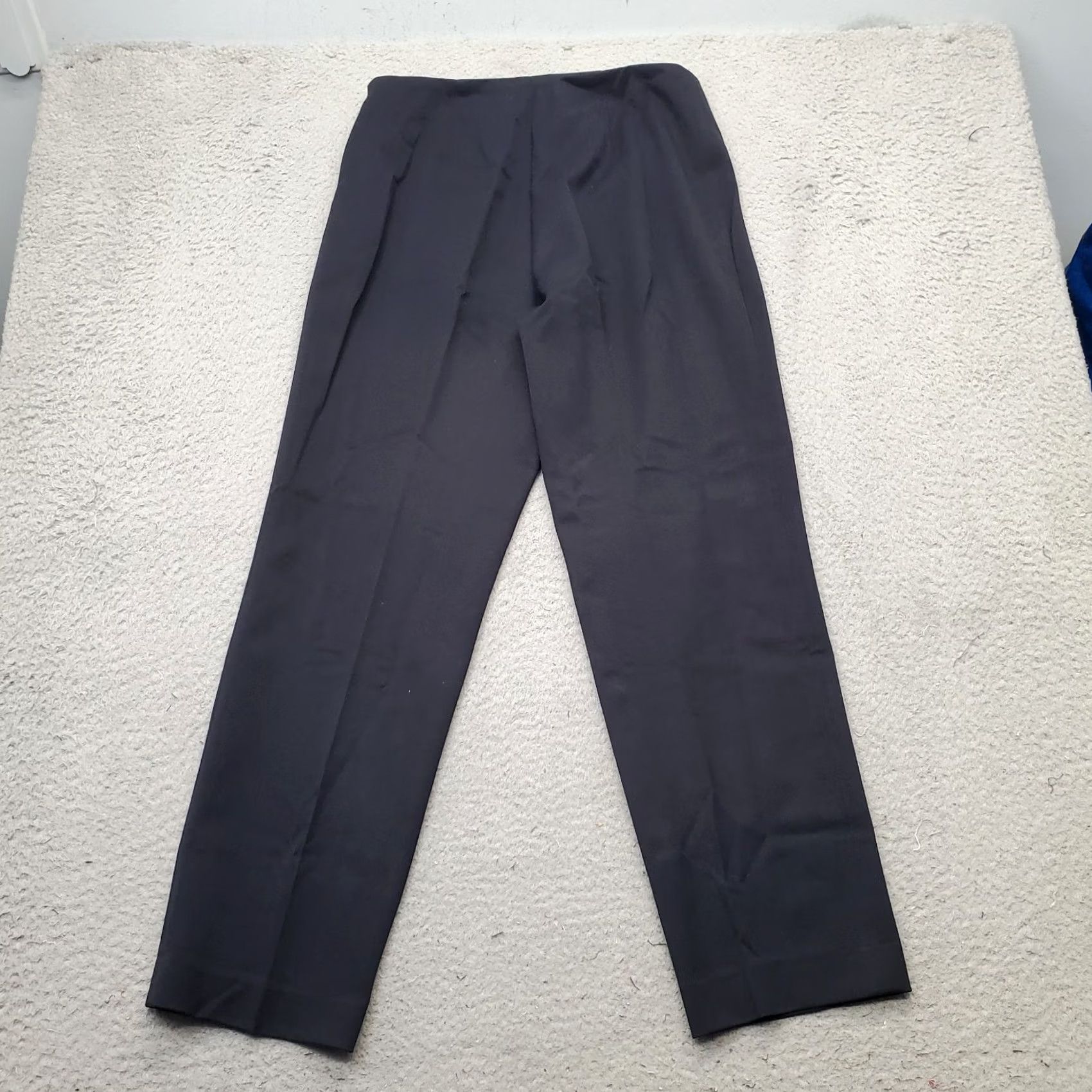 Talbots Talbots Womens Slim Pants 6P Black Career Stretch Straight Leg Side Zip Pant - Size 6P Womens Size 28" / US 6 / IT 42 - 2 Thumbnail