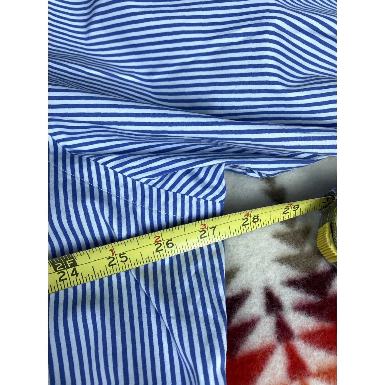 Ralph Lauren VINTAGE Polo Ralph Lauren Dress Shirt 17.5 34/35 Light Blue Stripes Pink Horse LS Mens 17.5 Pink Horse Striped Shirt Size 48R - 5 Thumbnail