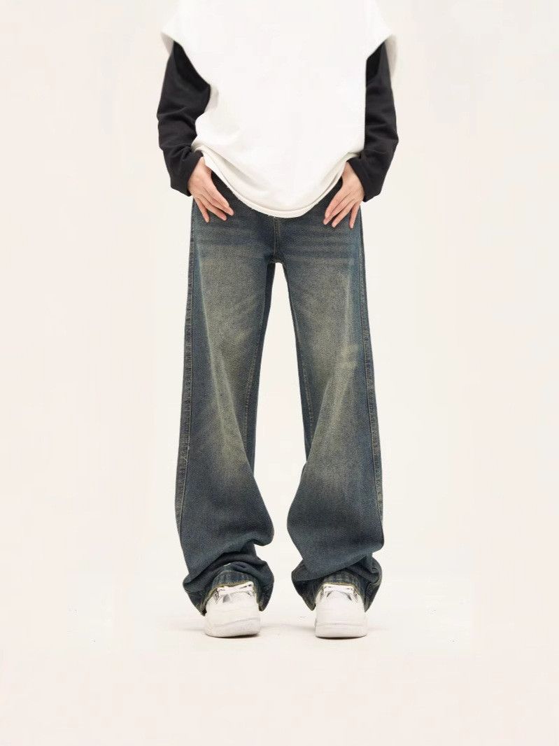 Japanese Brand × Jean Retro loose straight leg high street jeans Size US 32 / EU 48 - 3 Thumbnail