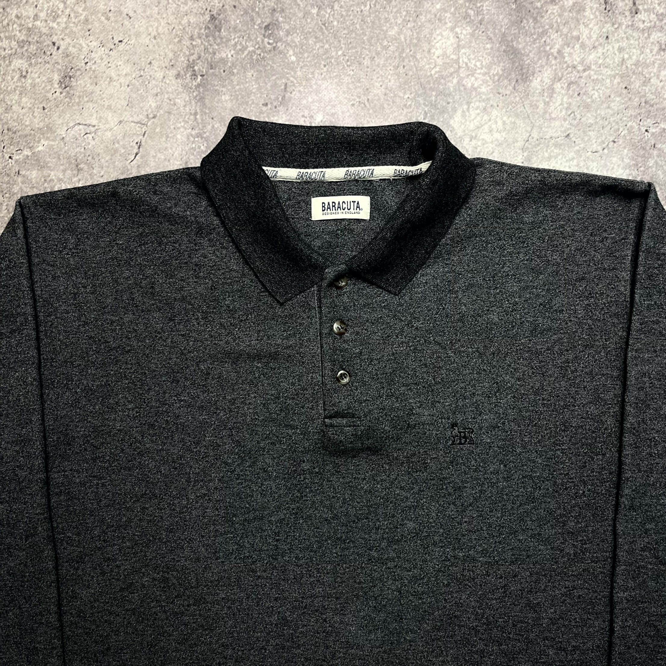 Baracuta Baracuta Men's Polo Long Sleeve Shirt Gray Sweatshirt Size L Size US L / EU 52-54 / 3 - 2 Thumbnail