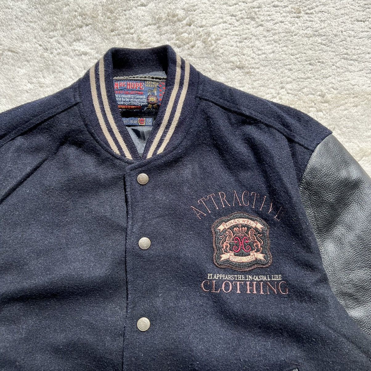 Vintage Varsity Jacket Leather MacHope 90's Letterman Wool Size US M / EU 48-50 / 2 - 4 Thumbnail