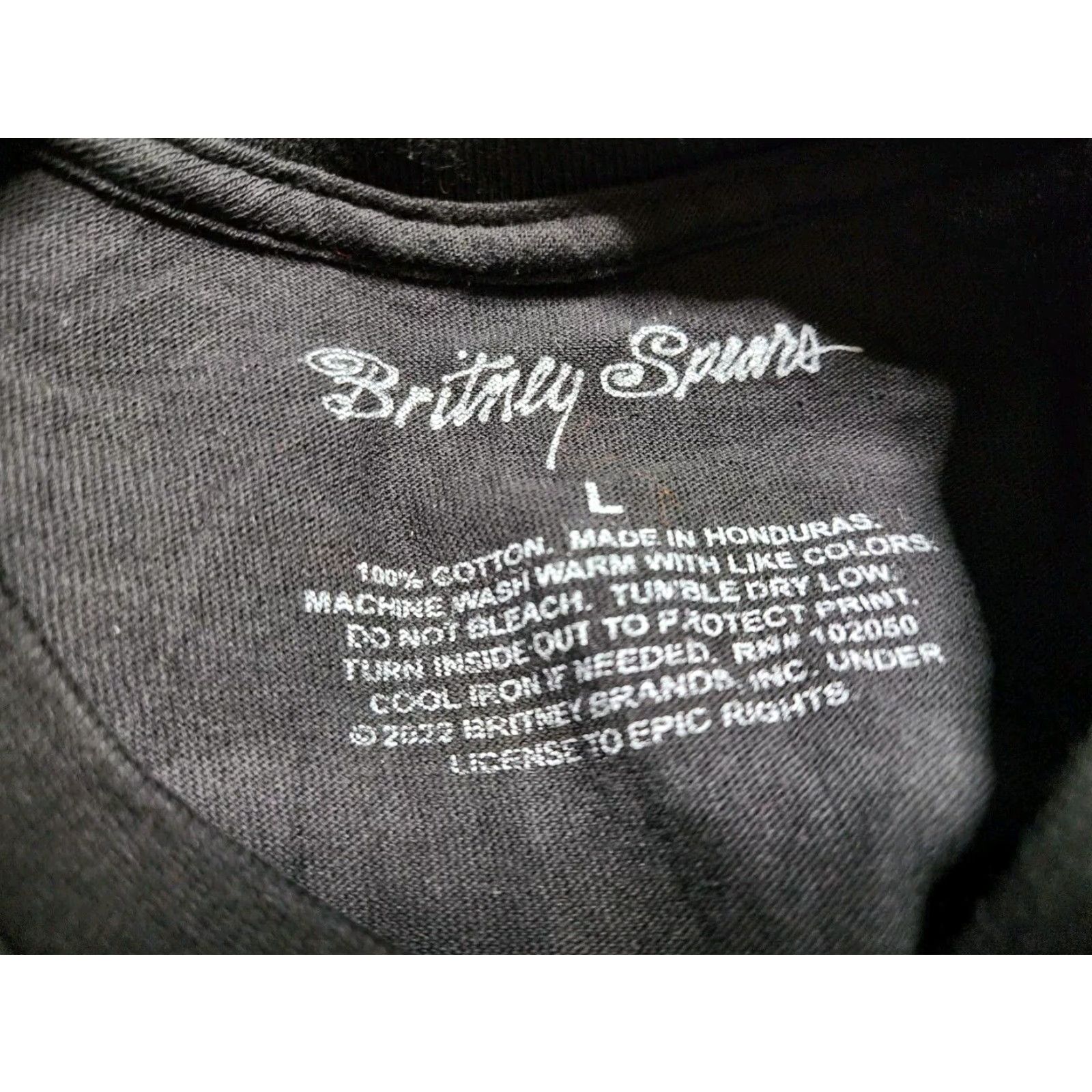 Vintage Britney Spears Band Tour T Shirt Black Mens Large Official Concert Merch Size US L / EU 52-54 / 3 - 4 Thumbnail