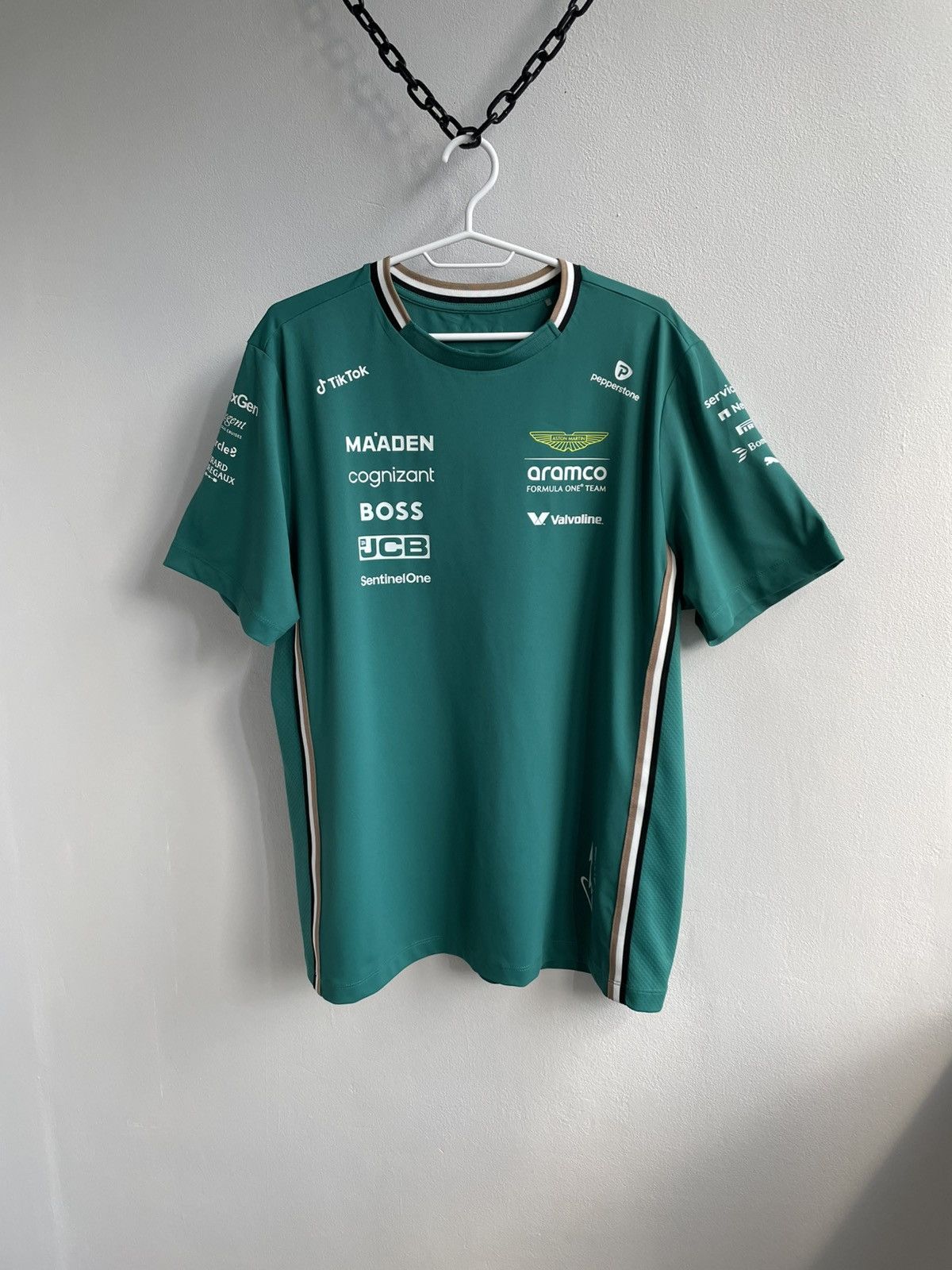 Formula 1 Aston Martin F1 Team Fernando Alonso #14 Aramco T-Shirt Tee Size US L / EU 52-54 / 3 - 12 Thumbnail