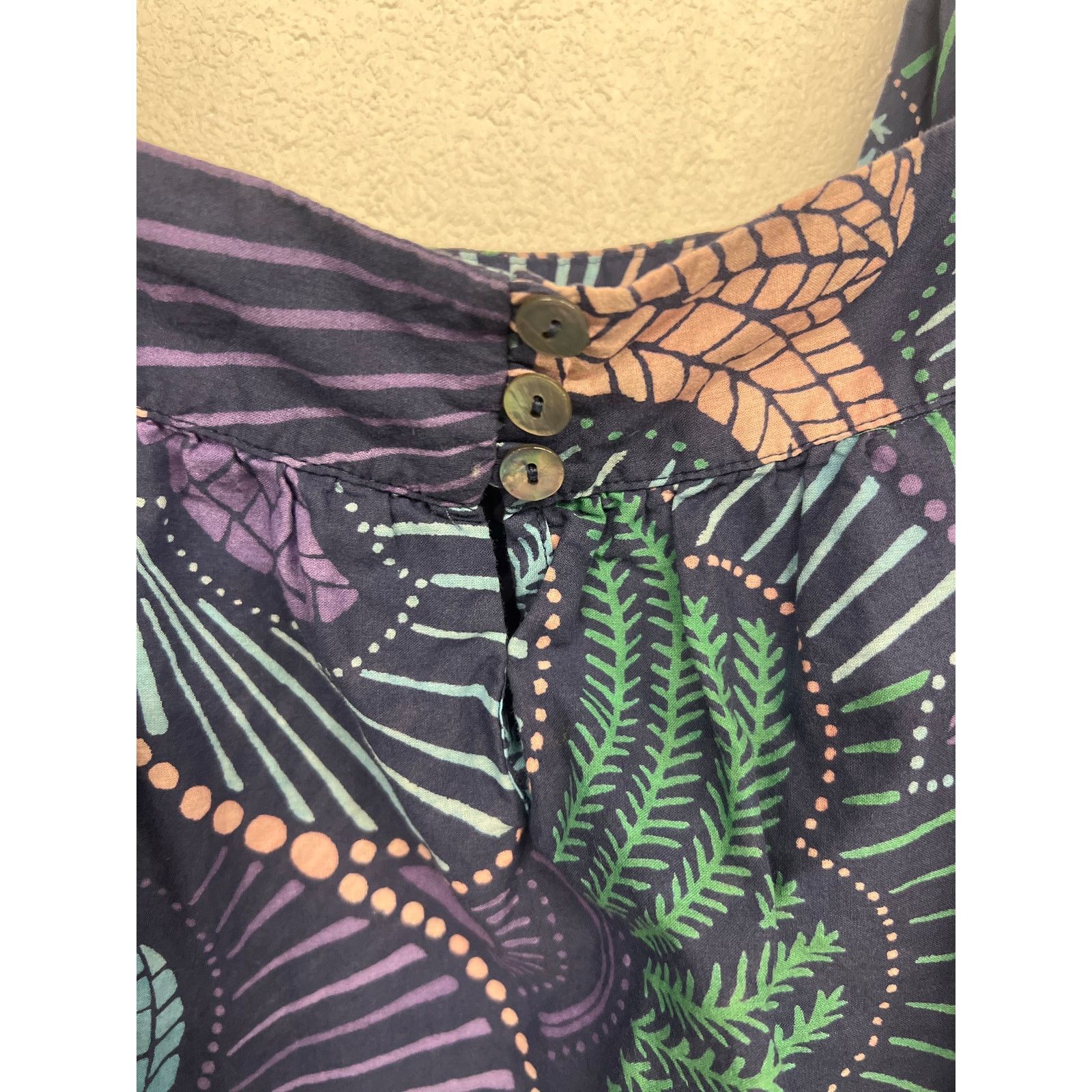 Other Warm 3/Large Purple Floral Tie Strap Square Neck Tank Top Size L / US 10 / IT 46 - 8 Thumbnail