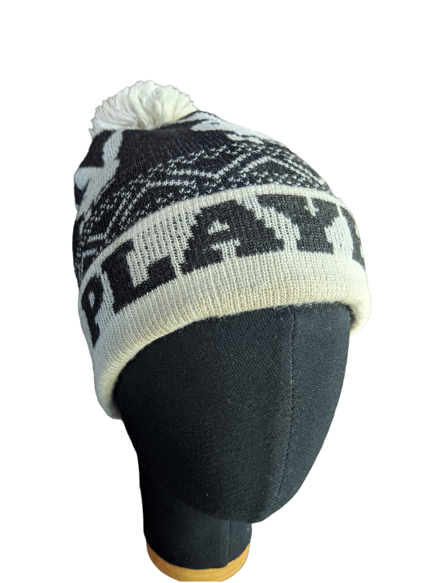 image of Playboy Vintage Classic Logo Beanie Hats in Black White, Men's