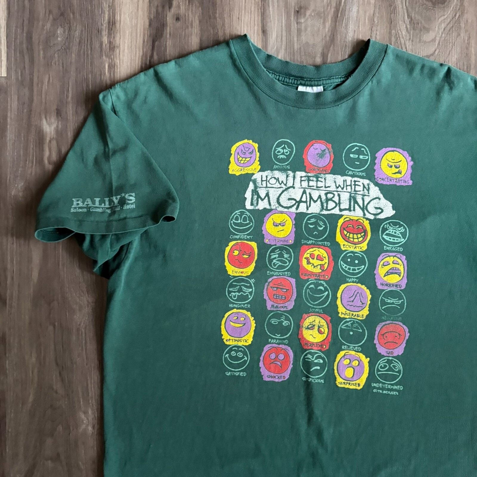 Vintage Vintage Smiley Faces T-Shirt How I Feel When I'm Gambling Size US XL / EU 56 / 4 - 1 Thumbnail