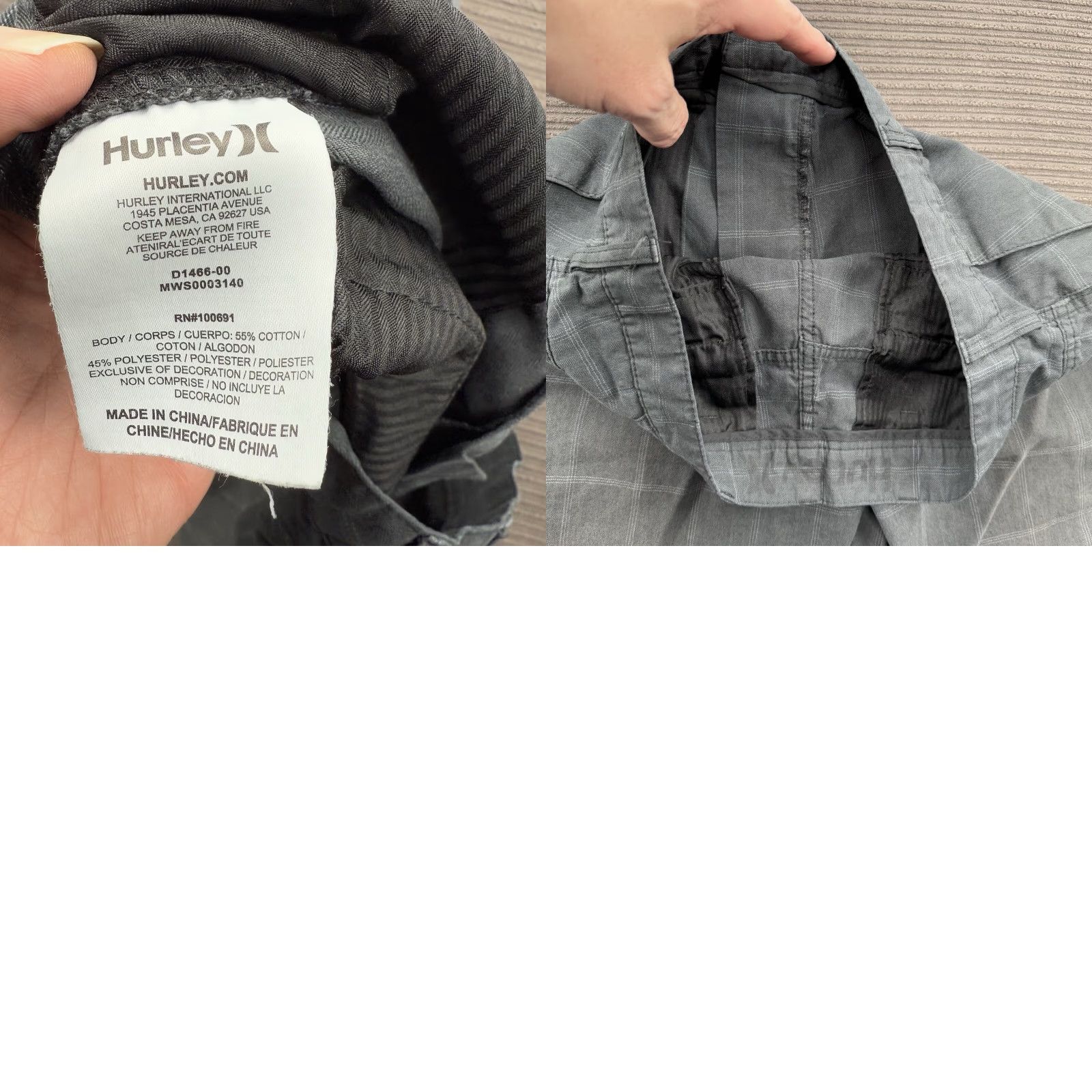 Hurley Hurley Short Men 32 Gray Cotton Weekend Beach Vacation 9' Inseam Casual Size US 32 / EU 48 - 8 Thumbnail
