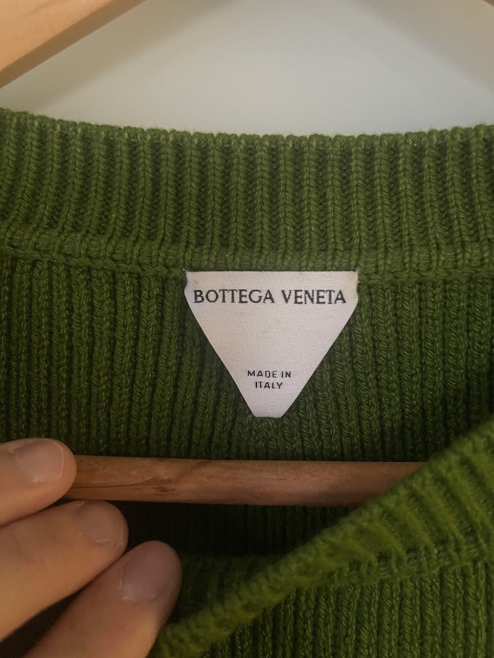 Bottega Veneta Bottega Veneta Ribbed Cashmere Sweater 'Green' Size US L / EU 52-54 / 3 - 5 Thumbnail