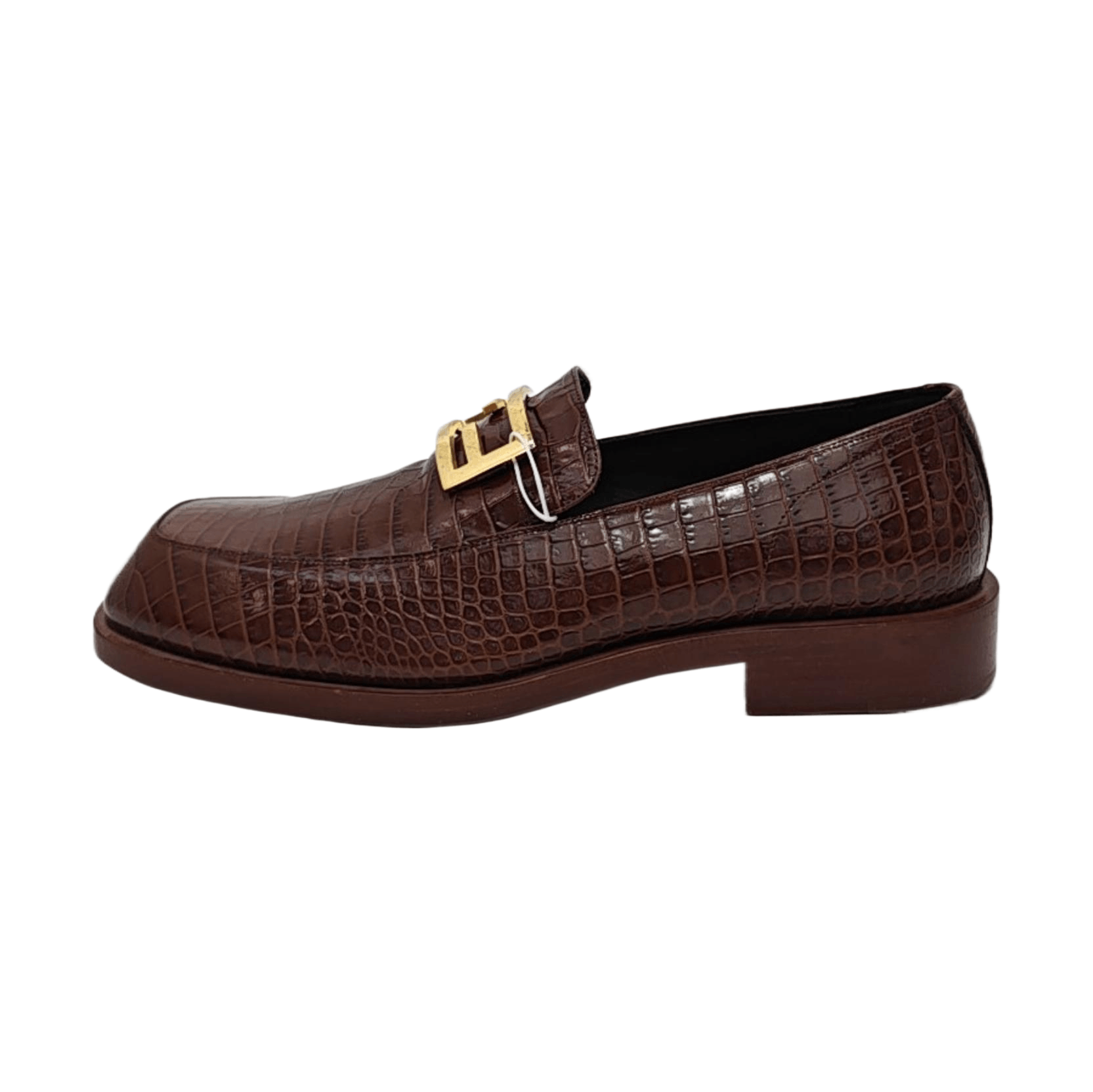 Fendi Fendi Croc-Embossed Buckle Loafers 45 Size US 12 / EU 45 - 1 Thumbnail