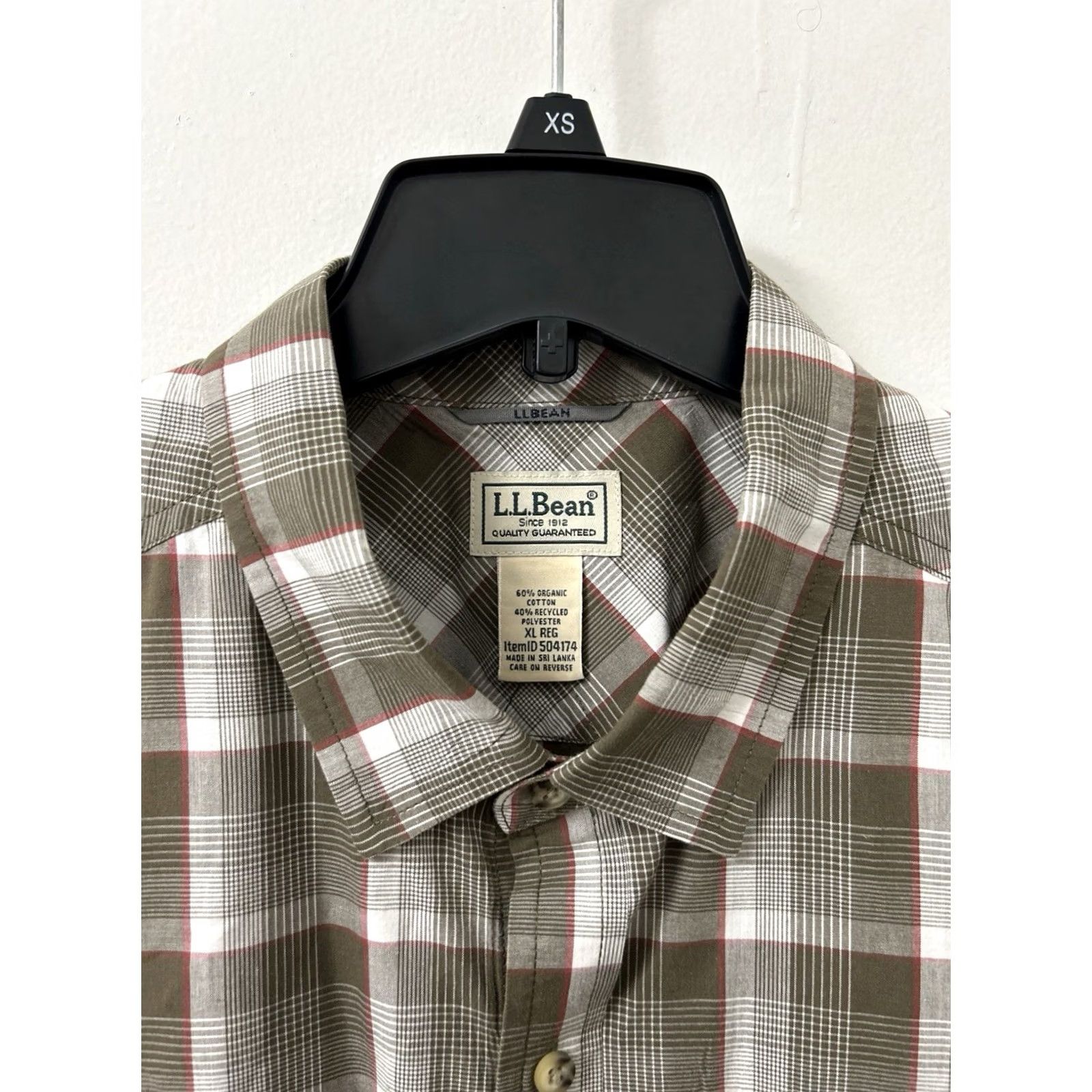 Vintage VINTAGE LL Bean Shirt Mens XL Brown Plaid Pockets Button Down S/S 504174 Size US XL / EU 56 / 4 - 5 Thumbnail