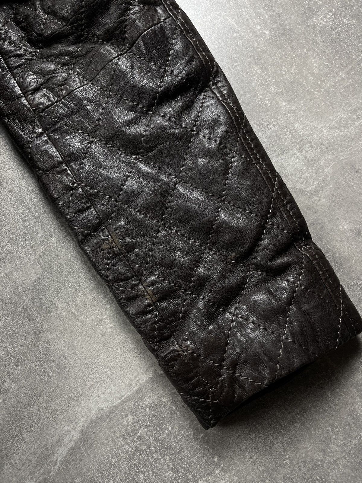 Genuine Leather Digel Quilted Genuine Dark Brown Leather Jacket Size 56 Size US XL / EU 56 / 4 - 9 Thumbnail