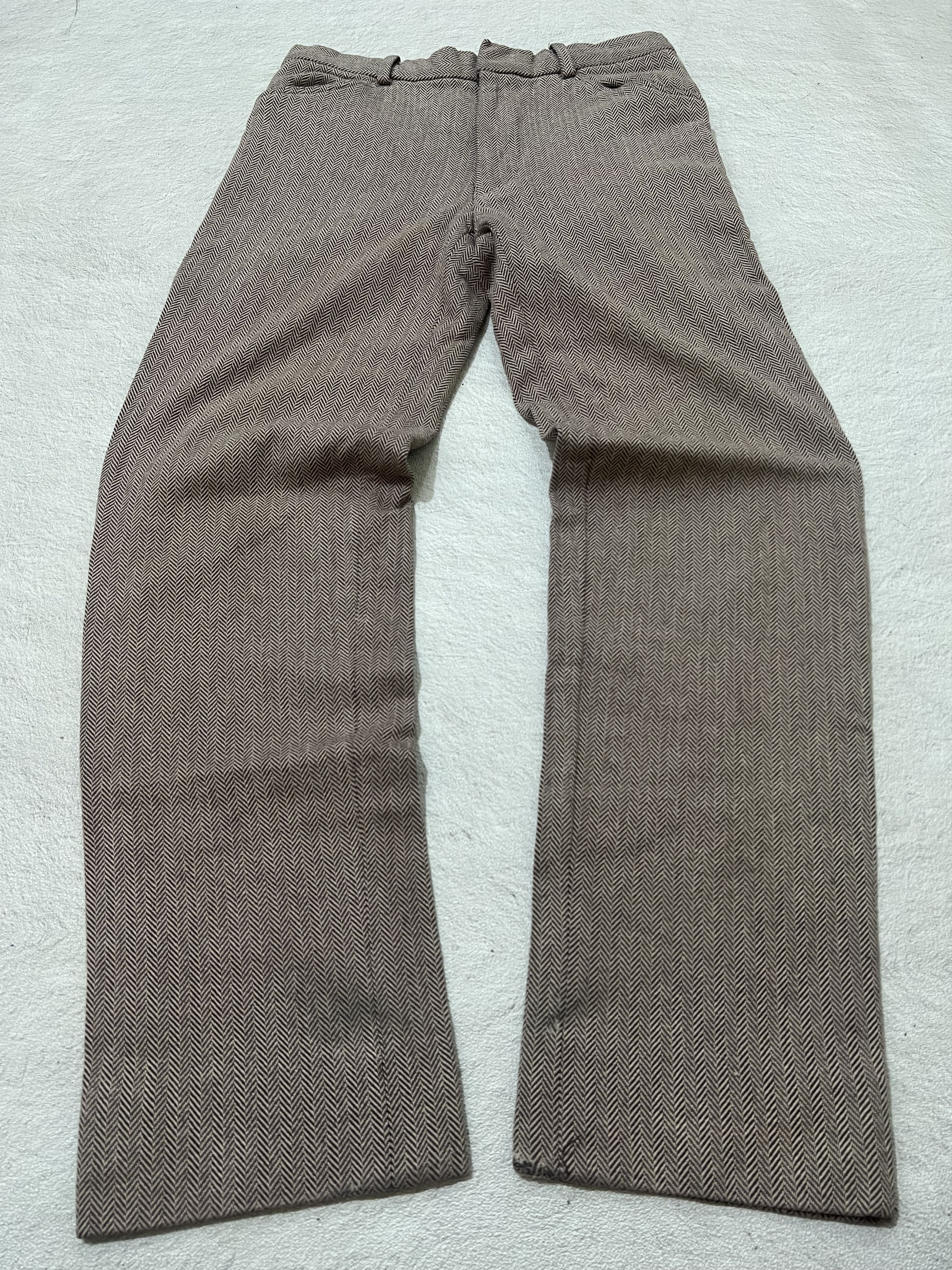 Japanese Brand 2000s Bape Busy Work Wool Herringbone Pants Size US 30 / EU 46 - 1 Thumbnail