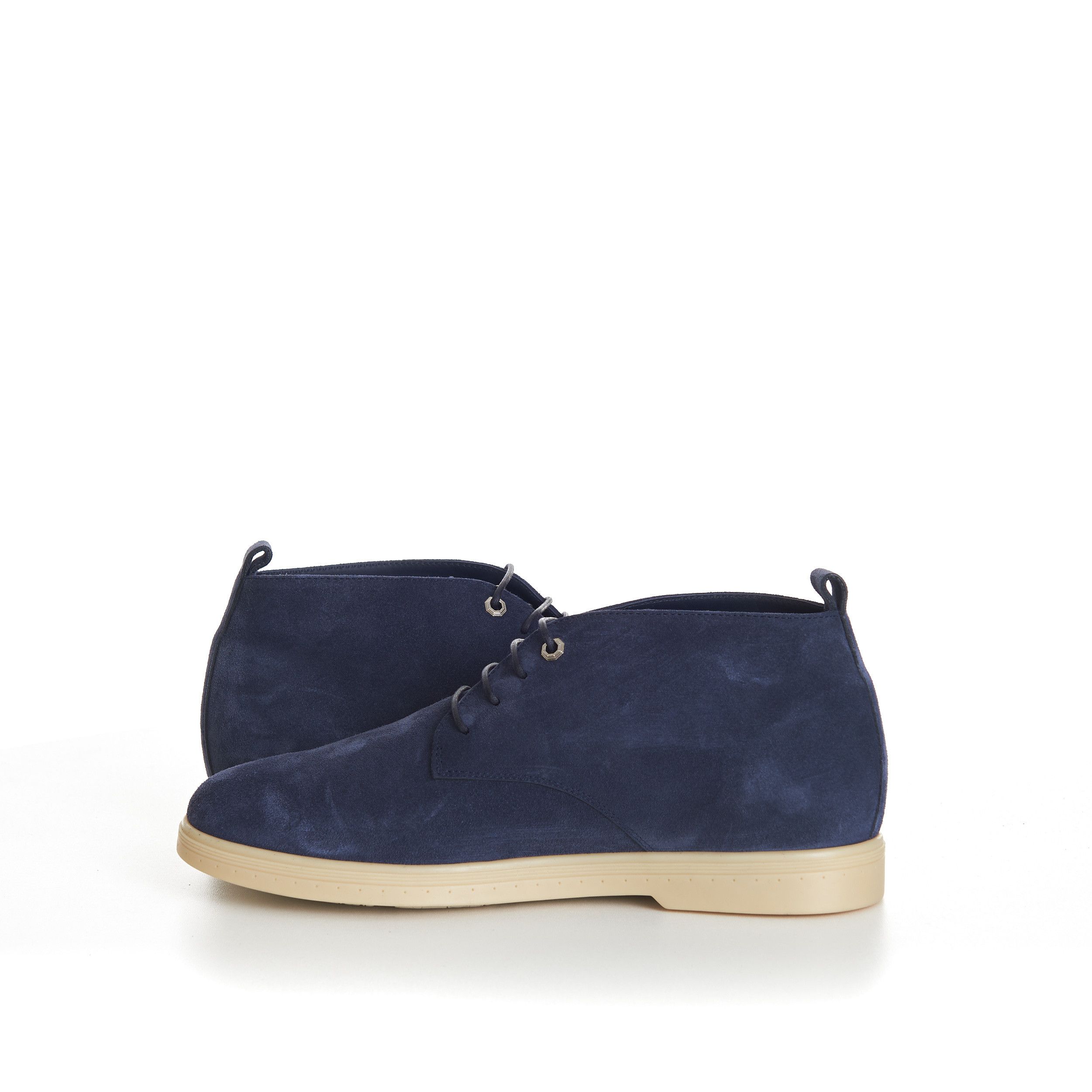 Stefano Ricci Blue Suede Lace Up Chukka Boots With Rubber Soles Size US 7 / EU 40 - 8 Thumbnail