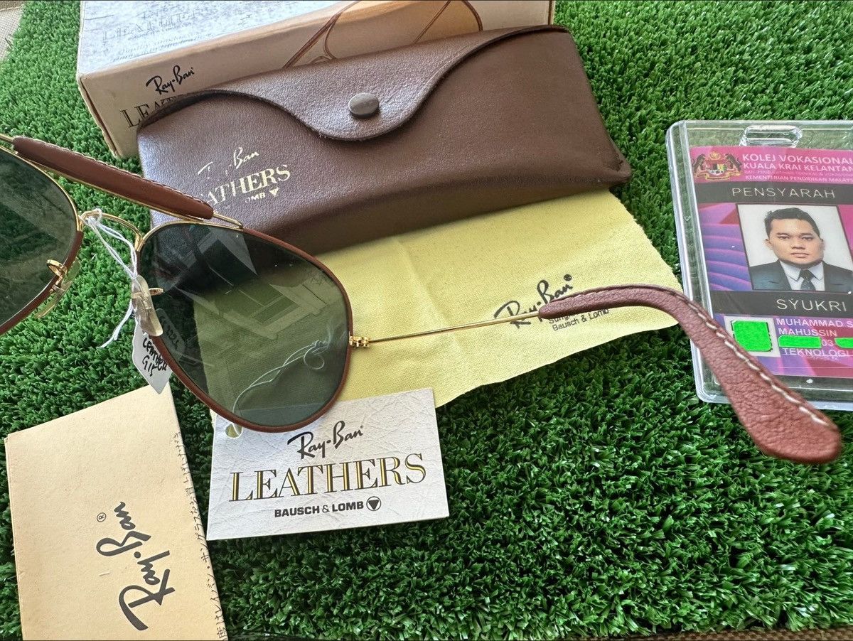 RayBan Vintage Rayban ODM II Leather NOS Size ONE SIZE - 5 Thumbnail