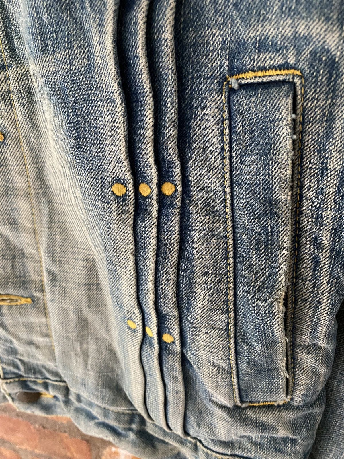 14th Addiction × Japanese Brand × Le Grande Bleu (L.G.B.) Vtg RICO Japan Faded wash western back pocket jacket Size US M / EU 48-50 / 2 - 11 Thumbnail