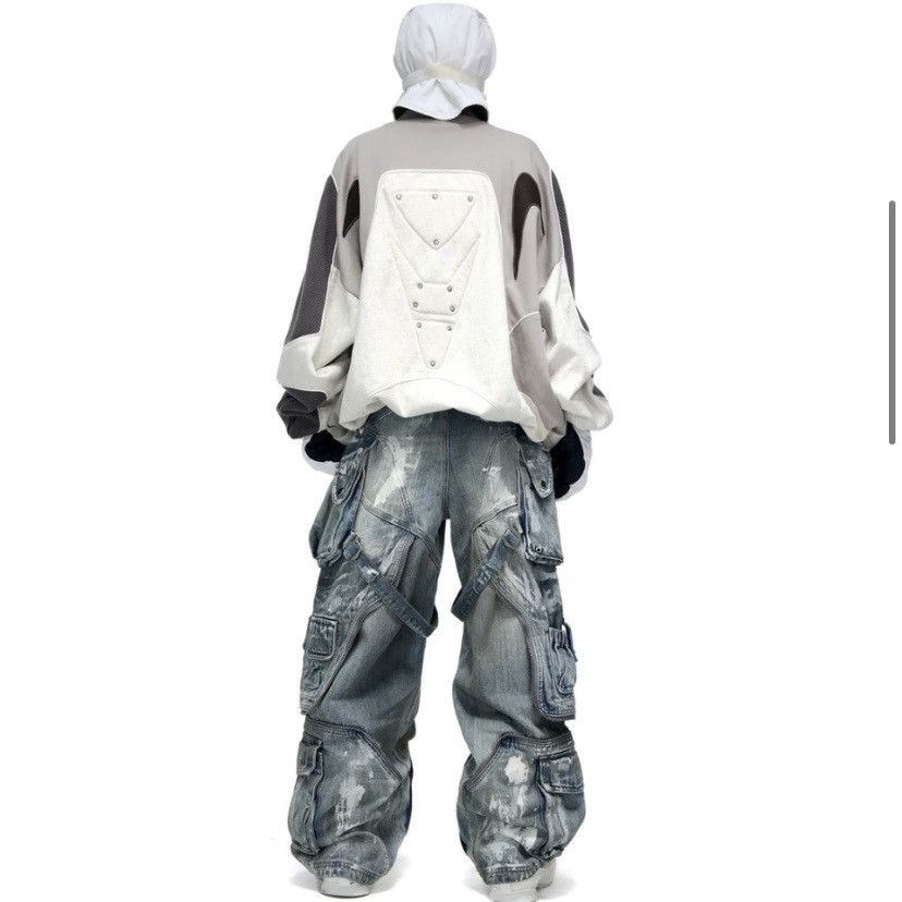 Designer Person soul White Stain GraffitiCargo Pants Size US 33 - 4 Thumbnail