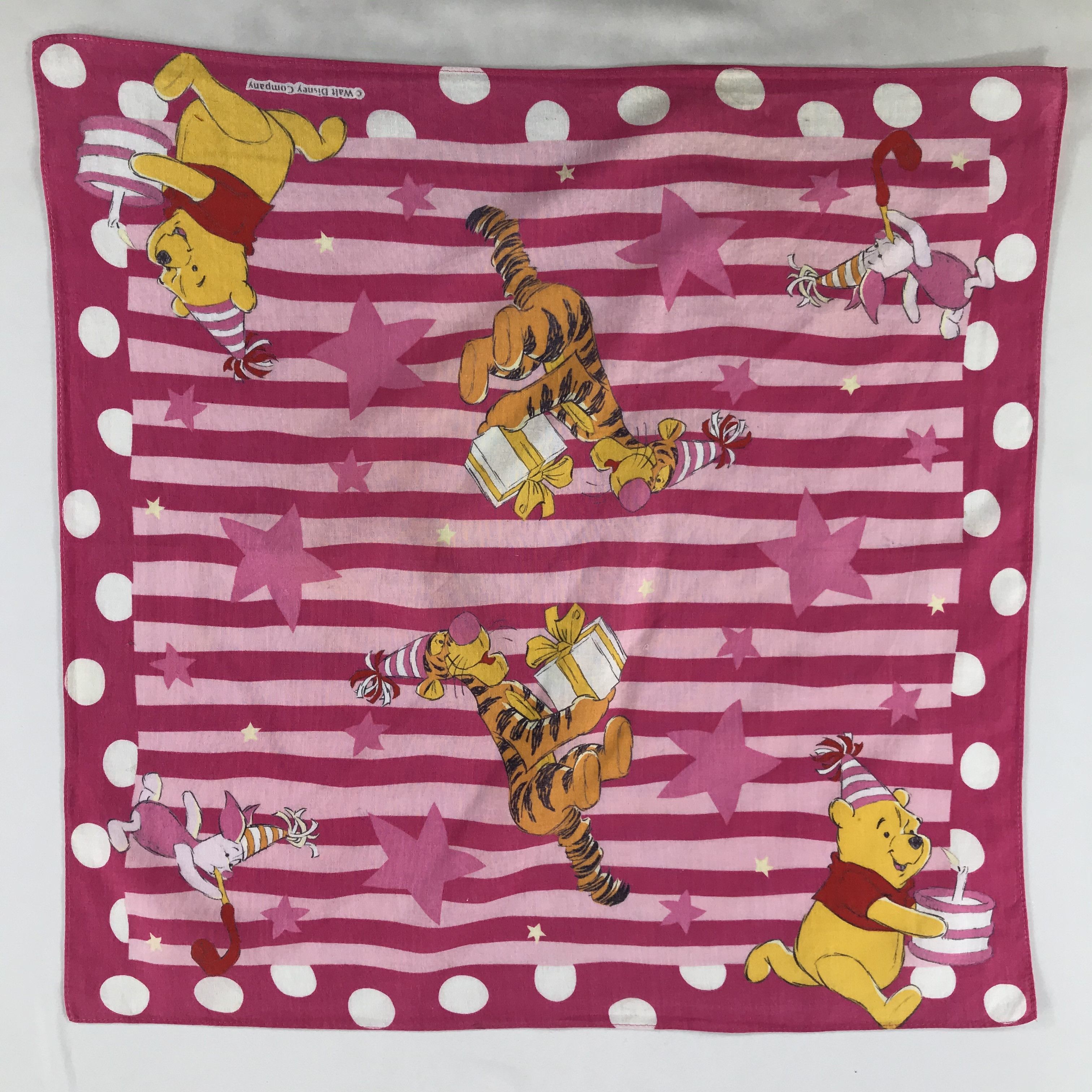 Disney × Vintage Disney Pooh Bandana / Handkerchief / Neckerchief - S1822 Size ONE SIZE - 1 Thumbnail